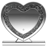 Euston Silver Heart Shape Table Mirror from Coaster - Luna Furniture
