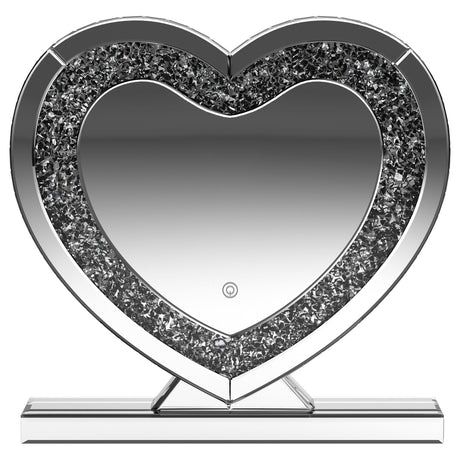 Euston Silver Heart Shape Table Mirror from Coaster - Luna Furniture