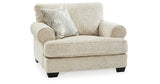 Monaghan Chair and Ottoman in Sandstone from Ashley Furniture - Luna Furniture