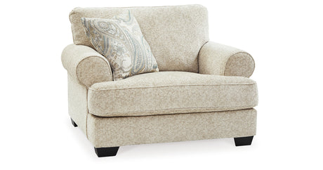 Monaghan Chair and Ottoman in Sandstone from Ashley Furniture - Luna Furniture