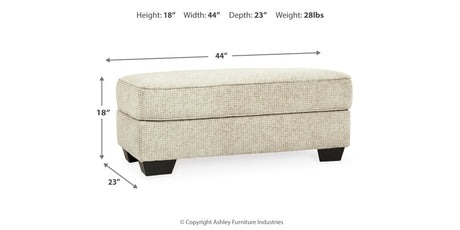Monaghan Sandstone Ottoman from Ashley - Luna Furniture