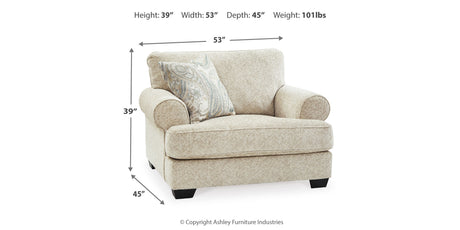 Monaghan Sofa, Loveseat, Chair and Ottoman in Sandstone from Ashley Furniture - Luna Furniture