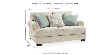 Monaghan Sandstone Loveseat from Ashley Furniture - Luna Furniture