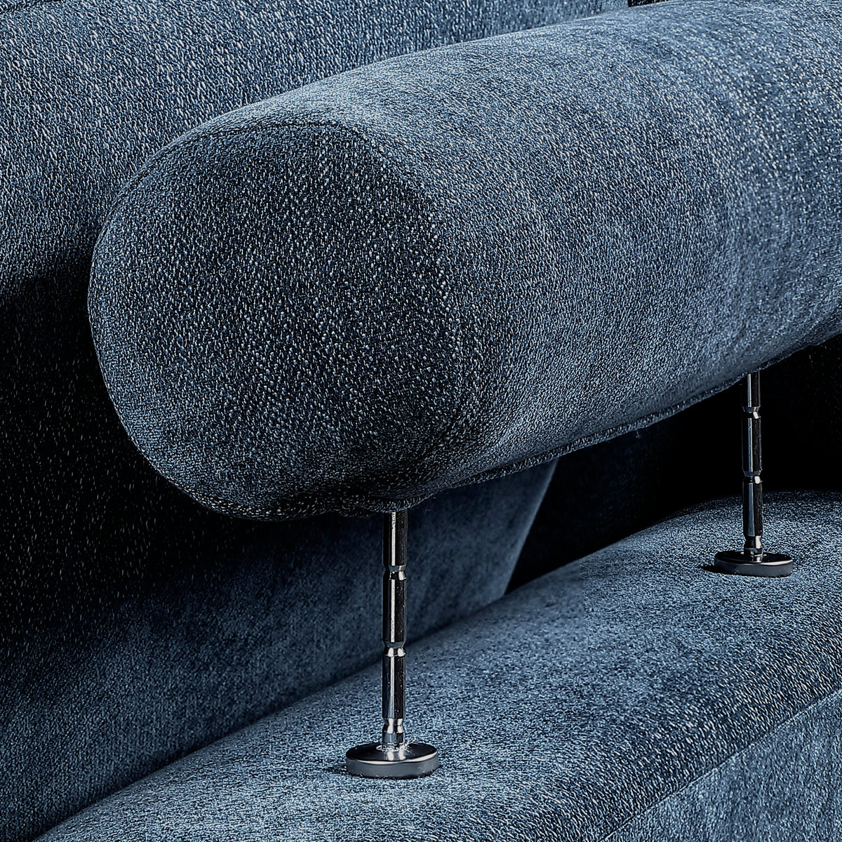 Raife Blue Armless Chair