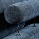 Raife Blue 5-Piece Sectional with Right Chaise and Pull-out Bed