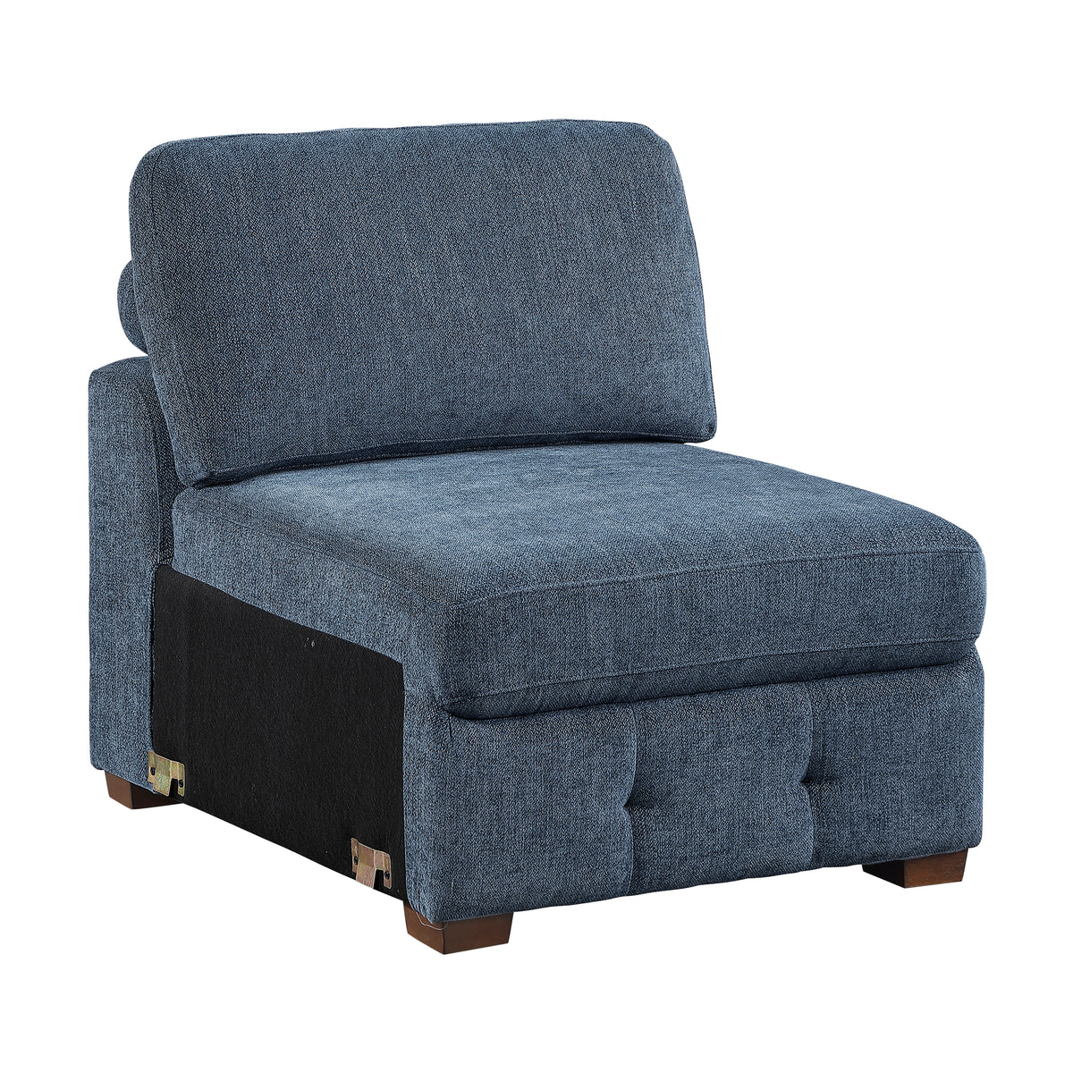 Raife Blue Armless Chair