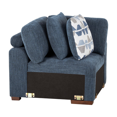 9624BU*52LRC (5)5-Piece Sectional with Right Chaise and Storage Ottoman from Homelegance - Luna Furniture