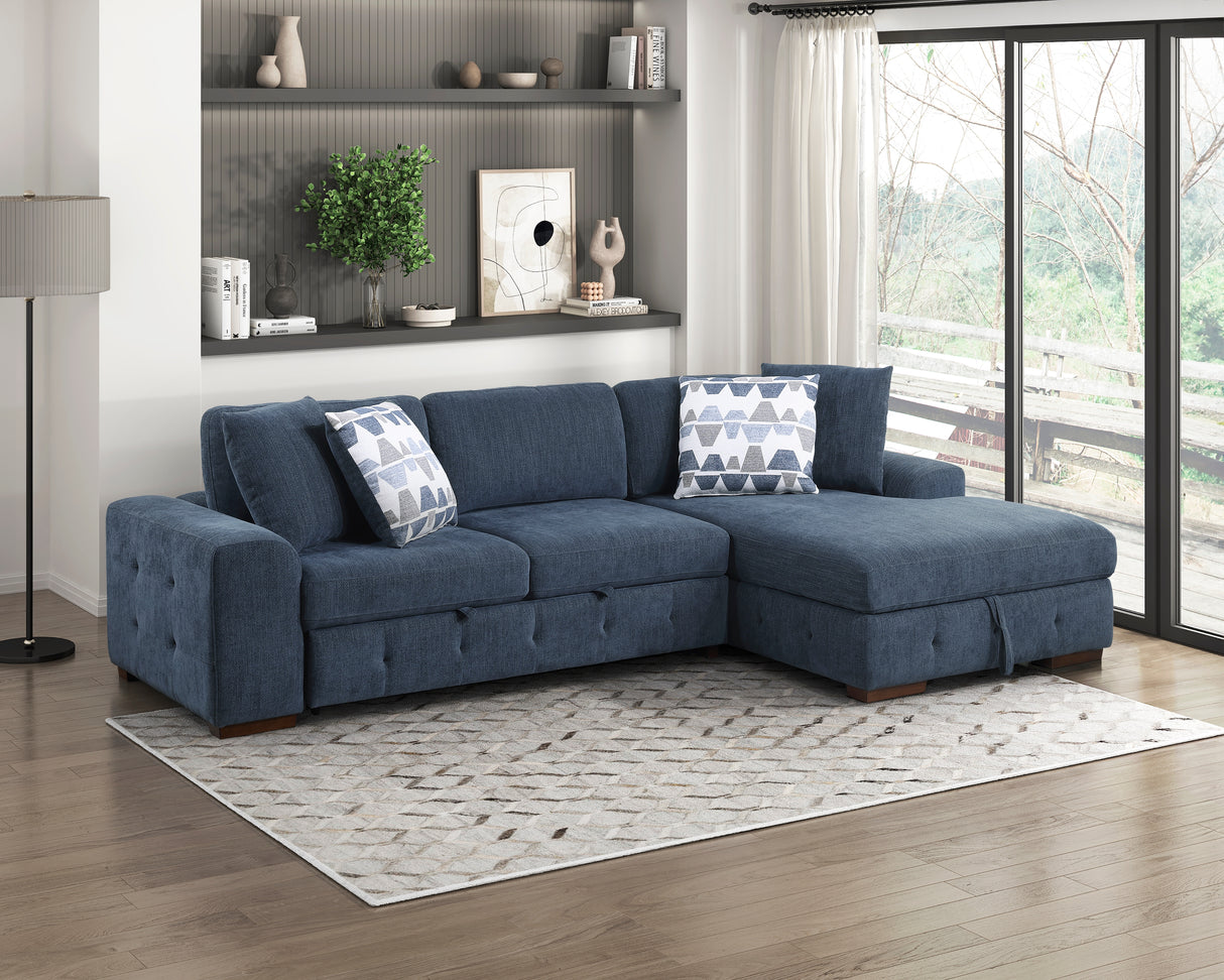 Michah Light Gray Convertible Sofa with Pull-out Bed from Homelegance - Luna Furniture