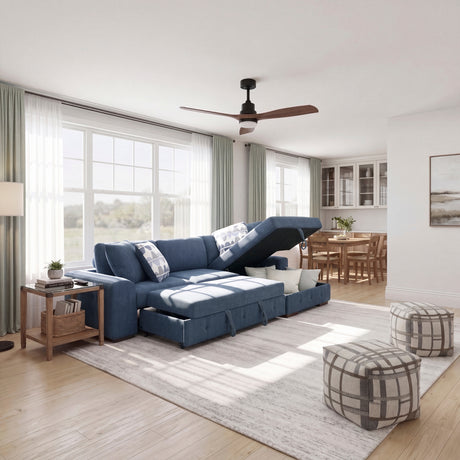 9624BU*22LRC (2)2-Piece Sectional with Right Chaise from Homelegance - Luna Furniture