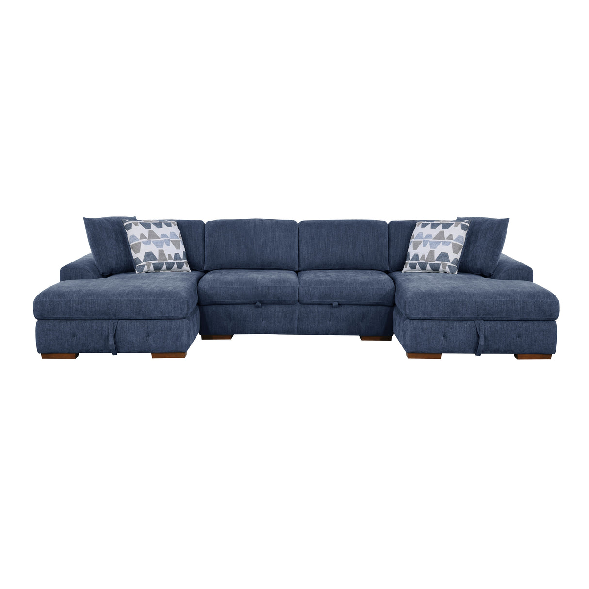 9624BU*3LCRC (3)3-Piece Sectional with Left and Right Chaise from Homelegance - Luna Furniture