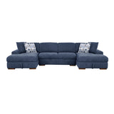 9624BU*3LCRC (3)3-Piece Sectional with Left and Right Chaise from Homelegance - Luna Furniture