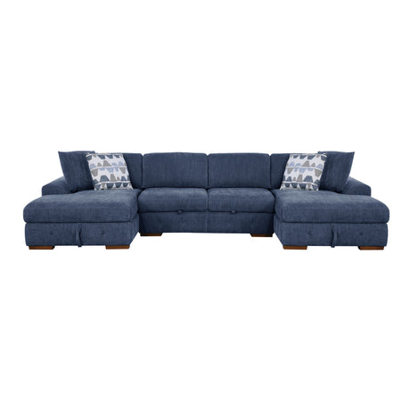 9624BU*3LCRC (3)3-Piece Sectional with Left and Right Chaise from Homelegance - Luna Furniture
