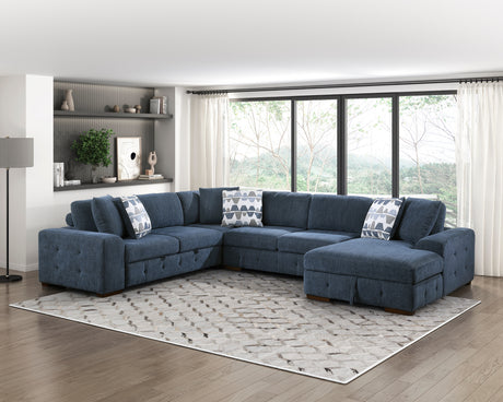 9624BU*42RLC (4)4-Piece Sectional with Left Chaise from Homelegance - Luna Furniture