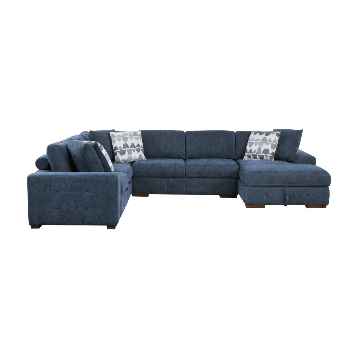 9624BU*42RLC (4)4-Piece Sectional with Left Chaise from Homelegance - Luna Furniture
