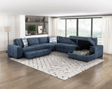 Raife Blue Armless Chair