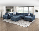Raife Blue Armless Chair