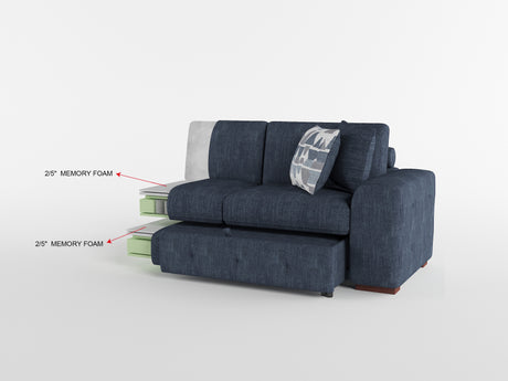 9624BU*42RLC (4)4-Piece Sectional with Left Chaise from Homelegance - Luna Furniture
