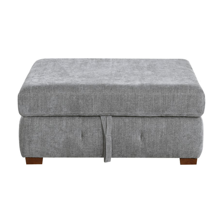 Raife Gray 3-Piece Double Chaise Sectional with Pull-Out Bed from Homelegance - Luna Furniture