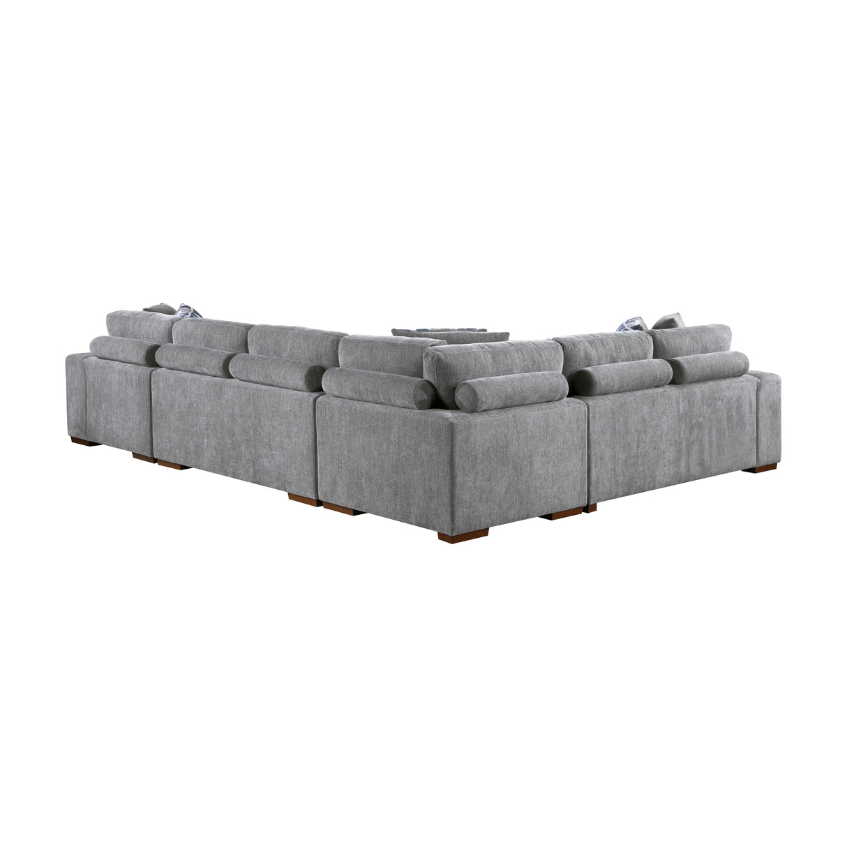 Raife Gray 4-Piece LAF Chaise Sectional with Pull-Out Bed from Homelegance - Luna Furniture