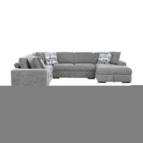 Raife Gray 4-Piece LAF Chaise Sectional with Pull-Out Bed from Homelegance - Luna Furniture
