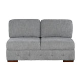 Raife Gray 4-Piece LAF Chaise Sectional with Pull-Out Bed from Homelegance - Luna Furniture