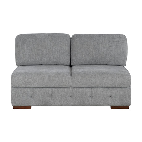Raife Gray 4-Piece LAF Chaise Sectional with Pull-Out Bed from Homelegance - Luna Furniture