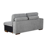 Raife Gray 4-Piece Sectional with Right Chaise and Pull-out Bed