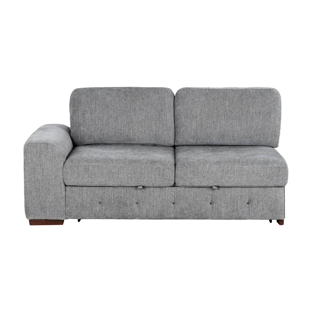 Raife Gray 5-Piece Sectional with Right Chaise and Pull-out Bed