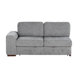 Raife Gray 4-Piece Sectional with Right Chaise and Pull-out Bed