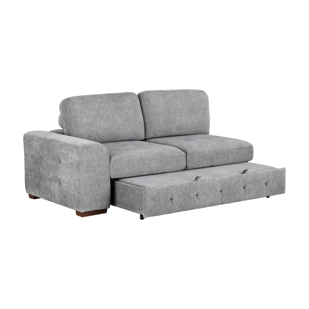 Raife Gray 4-Piece Sectional with Right Chaise and Pull-out Bed