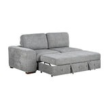 Raife Gray 5-Piece Right Chaise Sectional with Ottoman