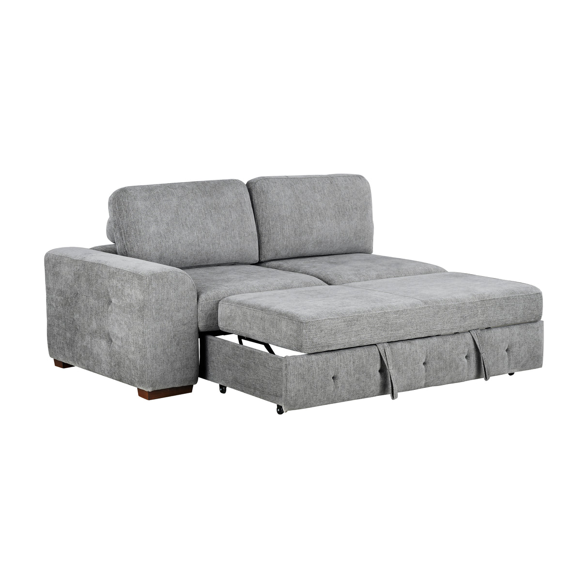 Raife Gray RAF Chaise Sectional with Pull-Out Bed from Homelegance - Luna Furniture