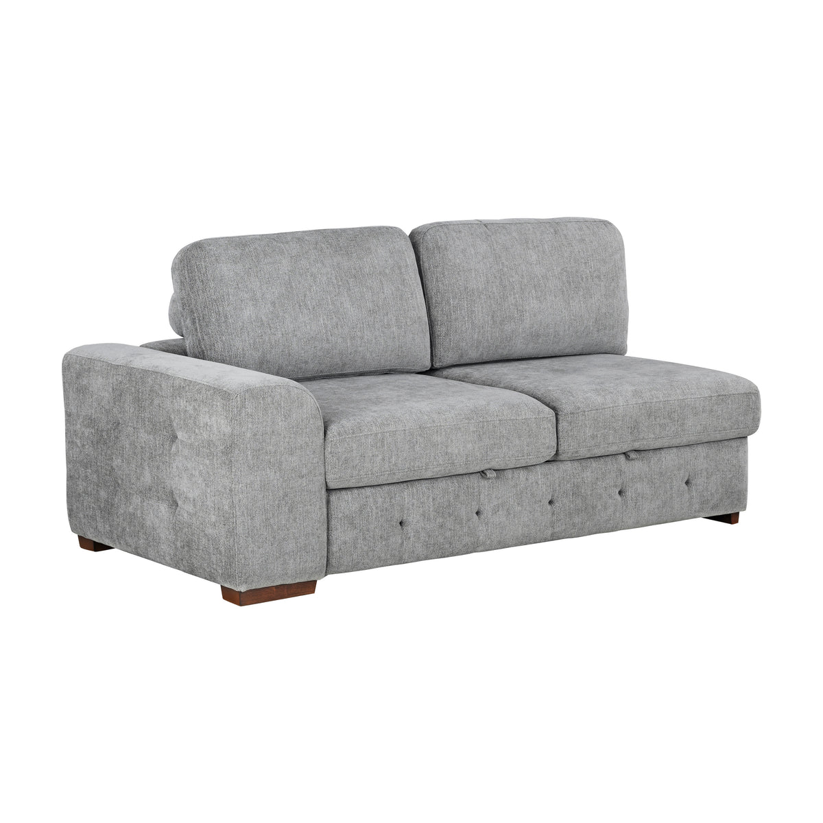 Raife Gray 4-Piece Sectional with Right Chaise and Pull-out Bed