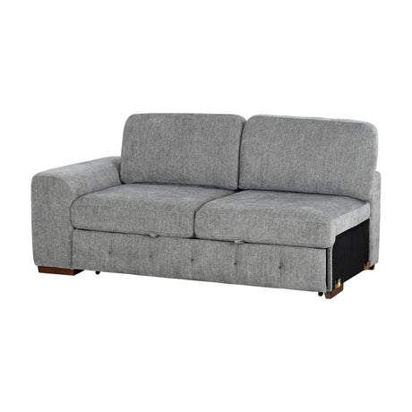 Raife Gray RAF Chaise Sectional with Pull-Out Bed from Homelegance - Luna Furniture