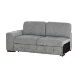 Raife Gray 5-Piece Sectional with Right Chaise and Pull-out Bed