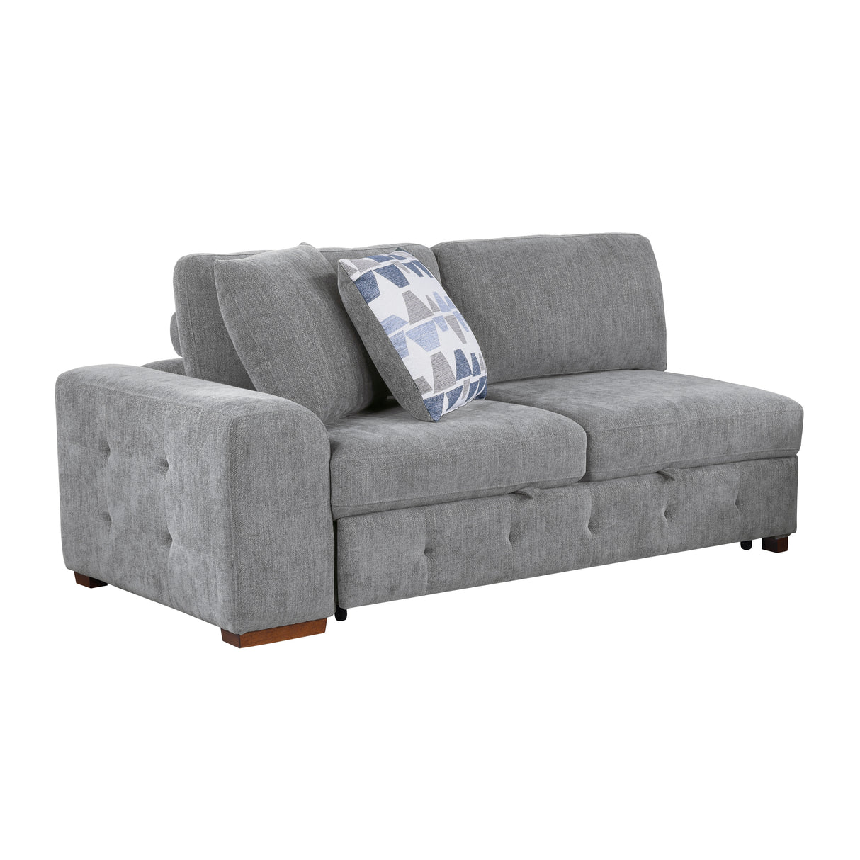 Raife Gray 4-Piece RAF Chaise Sectional with Pull-Out Bed from Homelegance - Luna Furniture