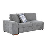Raife Gray 5-Piece Right Chaise Sectional with Ottoman