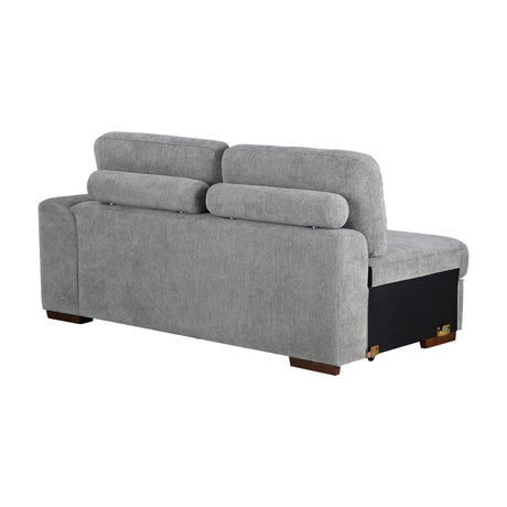 Raife Gray 4-Piece LAF Chaise Sectional with Pull-Out Bed from Homelegance - Luna Furniture