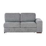 Raife Gray 5-Piece LAF Chaise Sectional with Pull-Out Bed and Storage Ottoman from Homelegance - Luna Furniture