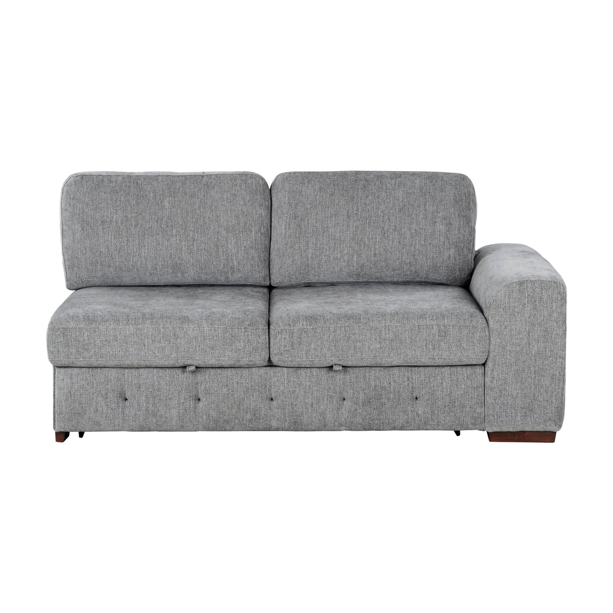 Raife Gray 3-Piece LAF Chaise Sectional with Pull-Out Bed and Storage Ottoman from Homelegance - Luna Furniture