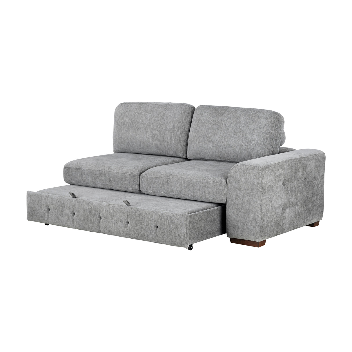 Raife Gray 3-Piece LAF Chaise Sectional with Pull-Out Bed and Storage Ottoman from Homelegance - Luna Furniture