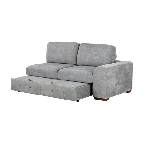 Raife Gray 3-Piece LAF Chaise Sectional with Pull-Out Bed and Storage Ottoman from Homelegance - Luna Furniture