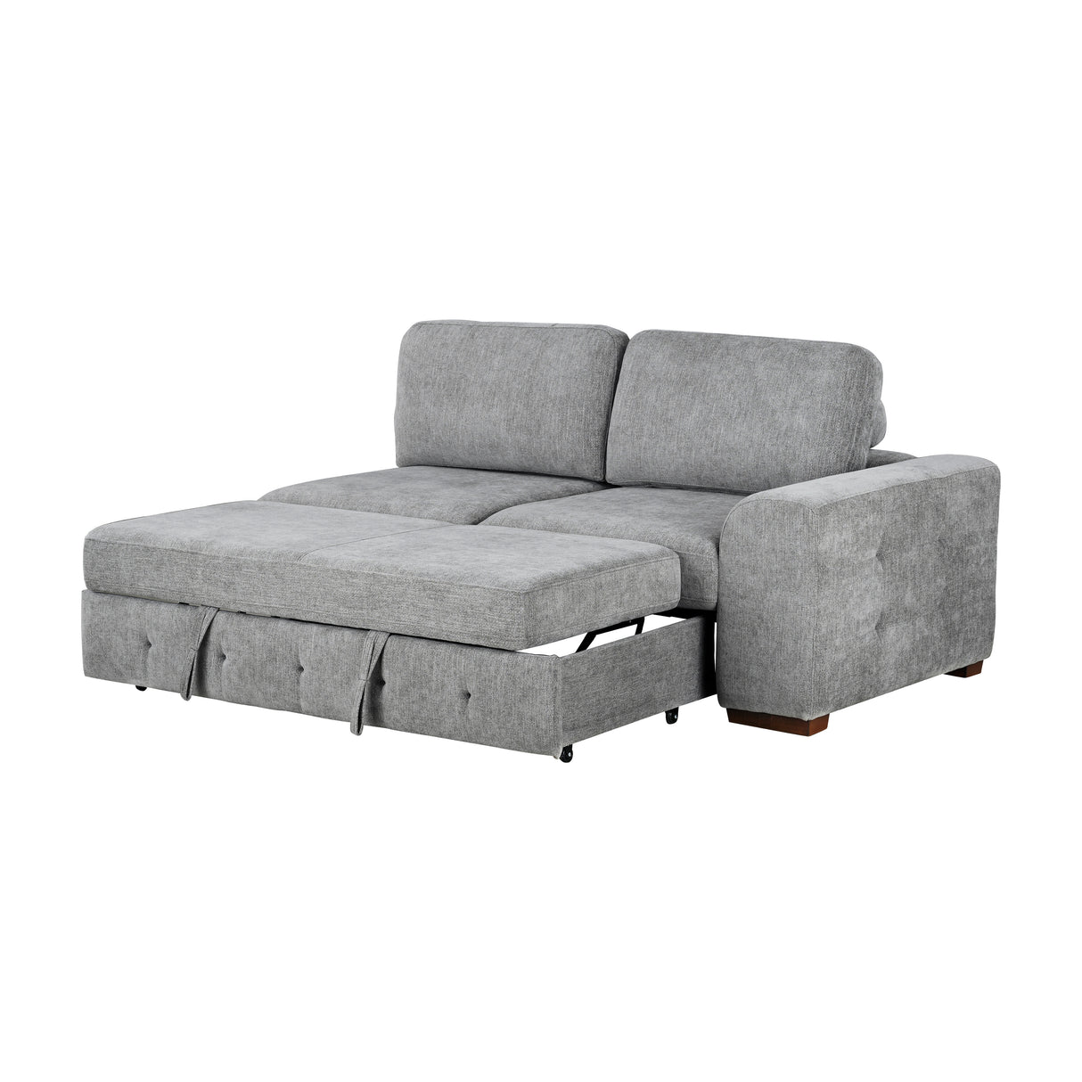 Raife Gray 4-Piece LAF Chaise Sectional with Pull-Out Bed from Homelegance - Luna Furniture