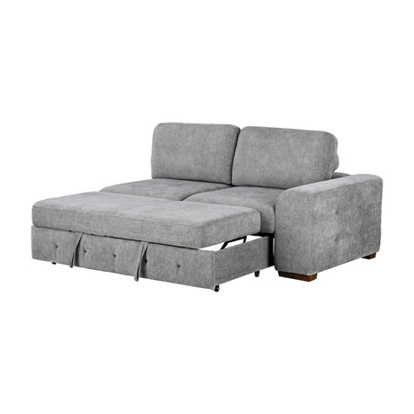 Raife Gray 4-Piece LAF Chaise Sectional with Pull-Out Bed from Homelegance - Luna Furniture
