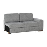 Raife Gray 5-Piece LAF Chaise Sectional with Pull-Out Bed and Storage Ottoman from Homelegance - Luna Furniture