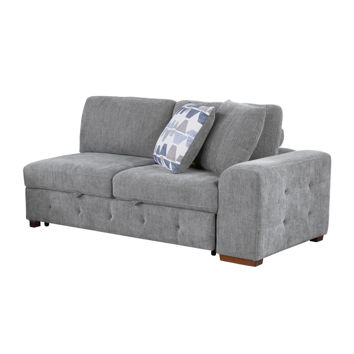 Raife Gray 4-Piece LAF Chaise Sectional with Pull-Out Bed from Homelegance - Luna Furniture