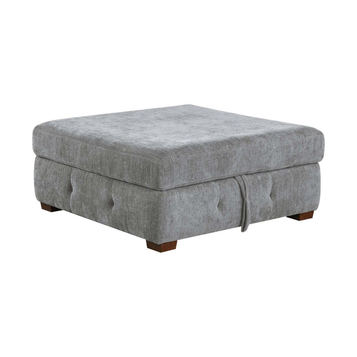 Raife Gray 5-Piece Right Chaise Sectional with Ottoman