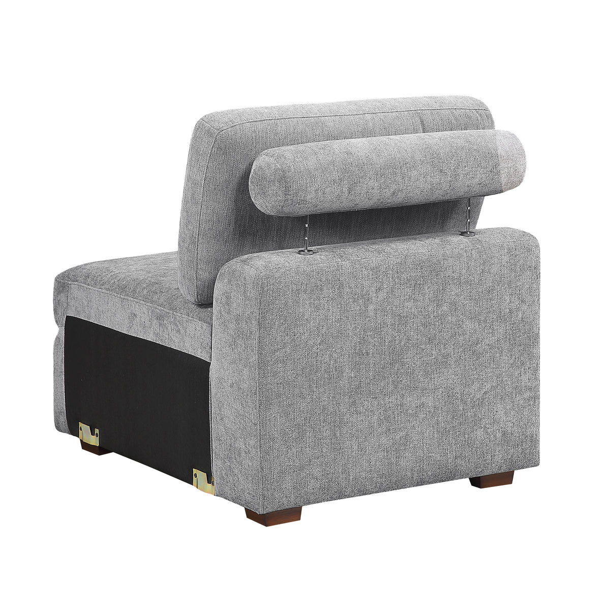 Raife Gray 4-Piece Sectional with Right Chaise and Pull-out Bed