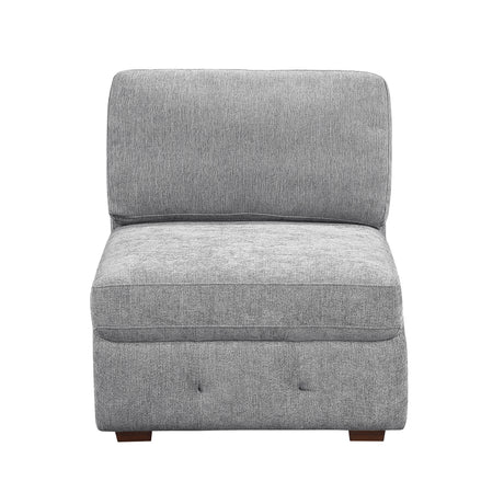 Raife Gray Armless Chair from Homelegance - Luna Furniture