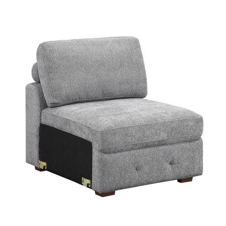 Raife Gray Armless Chair from Homelegance - Luna Furniture